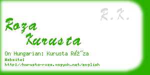 roza kurusta business card